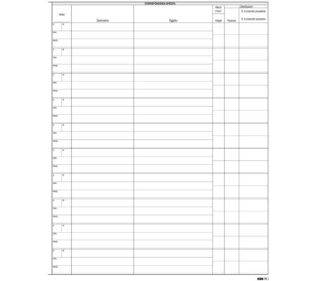 Registro corrispondenza arrivo-partenza - 31 x 24,5 cm - 200 fogli - Edipro - E2816 - 8023328281601 - 51166_7 - DMwebShop