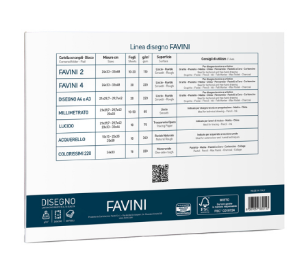 Album Favini 4 - 24 x 33 cm - 220 gr - 20 fogli liscio squadrato - A167504 - 8007057333114 - 79334_1 - DMwebShop