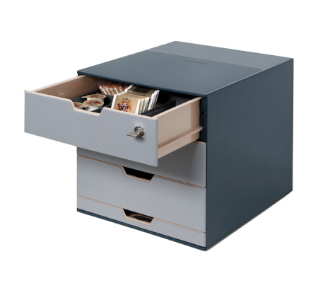 Set Coffee Point Box - 2 organizer inclusi - 28,9 x 27,9 x 35,4 cm - ABS - grigio - Durable - 3385-58 - 4005546978161 - 79767_1 - DMwebShop