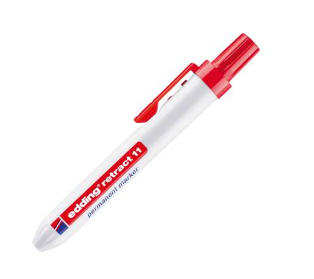 Marcatore permanente 11 Retract - punta conica - 1,5 - 3 mm - rosso - Edding - 4-11002 - 4004764869510 - 83075_1 - DMwebShop
