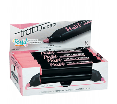 Evidenziatore Video Pastel - punta a scalpello - da 1 - 5 mm - rosa pompelmo - Tratto - 833507 - 8000825025204 - 88919_1 - DMwebShop