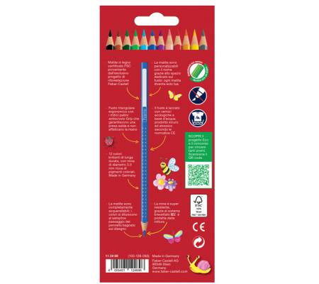 Matite colorate Color Grip - acquerellabili - scatola 12 pezzi - Faber Castell - 112469 - 4005401124696 - 93085_1 - DMwebShop