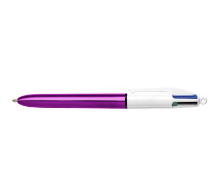 Penna sfera scatto multifunzione 4 Colours Shine - punta 1 mm - fusto colori assortiti - scatola 12 pezzi - Bic - 964775 - 3086123537637 - 86211_1 - DMwebShop