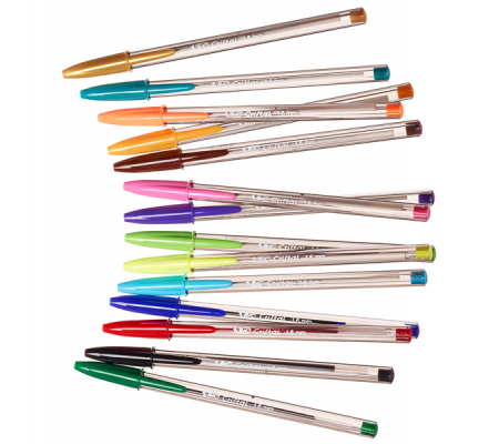 Penna sfera Cristal multicolor - punta 1,6 mm - colori assortiti - conf. 15 pezzi - Bic - 964899 - 3086123538870 - 86212_6 - DMwebShop