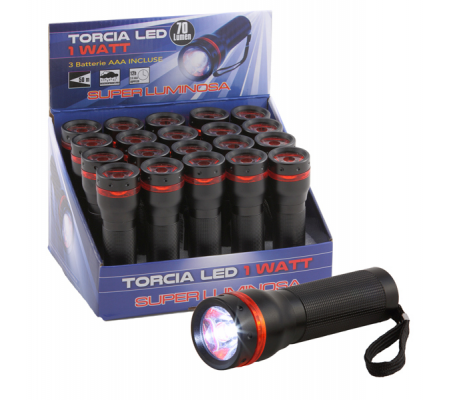Torcia LED - alluminio - 1 W - Iternet - 10203 - 8028422610203 - 87040_1 - DMwebShop