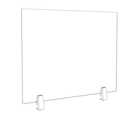Schermo protettivo da scrivania Timy - 61 x 120 cm - con ganci per fissaggio - Alba - MHTIMYPL120 - 3129710016846 - 90635_1 - DMwebShop