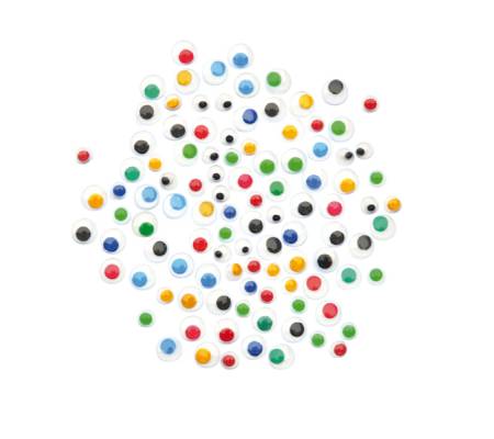 Occhi con iridi in movimento - Ø 5-7 mm - colori assortiti - conf. 600 pezzi - Deco - 12615 - 8004957126150 - 91579_1 - DMwebShop