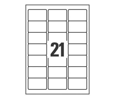 Etichette coprenti BlockOut - 25 fogli A4 - 21 etichette per foglio - 63 x 38,1 mm - bianco - laser - Avery - L4613-25 - 5014702139949 - 91800_1 - DMwebShop