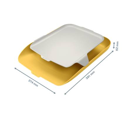 Vaschetta portacorrispondenza con vassoio organizer Cosy - giallo - Leitz - 52590019 - 4002432124817 - 92726_1 - DMwebShop