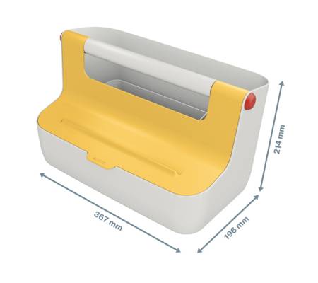 Cassetta portaoggetti con maniglia Cosy - giallo - Leitz - 61250019 - 4002432126194 - 92735_3 - DMwebShop