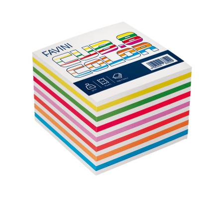 Foglietti Cubo - mix colori forti - 9,5 x 9,5 cm - 80 gr - 750 fogli - Favini - A45X916 - 8007057155075 - DMwebShop