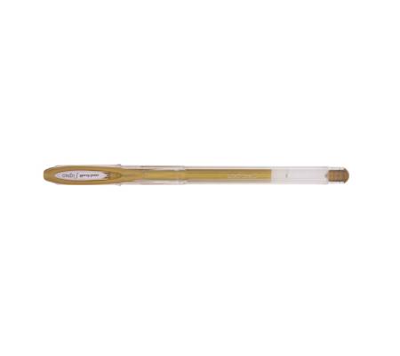 Penna a sfera gel con cappuccio Uni Ball Signo - punta 0,8 mm - oro - Uni Mitsubishi - M UM120NM ORO - 4902778788844 - DMwebShop