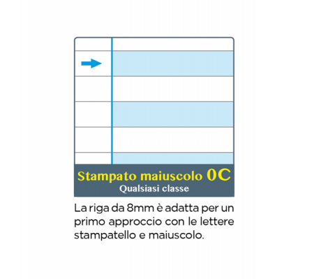Maxiquaderno Didattico One Color - A4 - 1 rigo - 100 gr - 18 + 1 fogli - Blasetti - 7043 - 8007758270435 - 87350_2 - DMwebShop