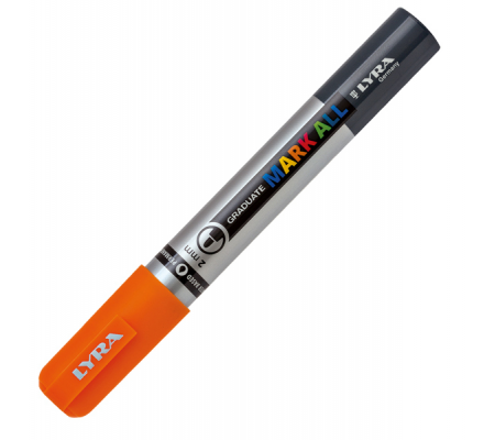 Marcatore a base d'acqua Graduate Mark All - punta tonda - 2 mm - arancione - Lyra - L6820013 - 4084900604946 - 88930_1 - DMwebShop