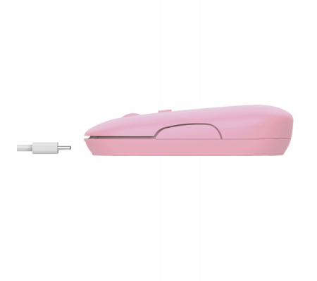 Mouse Puck - ultrasottile - wireless - ricaricabile - rosa - Trust - 24125 - 8713439241259 - 93695_1 - DMwebShop