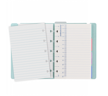 Notebook Pocket - con elastico - copertina similpelle - 144 x 105 mm - 56 pagine - a righe - verde pastello - Filofax - L115066 - 5015142269234 - 94803_2 - DMwebShop
