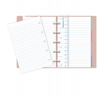 Notebook Pocket - con elastico - copertina similpelle - 144 x 105 mm - 56 pagine - a righe - pesca - Filofax - L115109 - 94804_1 - DMwebShop