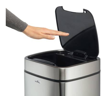 Cestino no touch - con sensore - 24 x 24 x 43 cm - 12 lt - argento metallizzato - Durable - 3421-23 - 4005546728339 - 94942_4 - DMwebShop