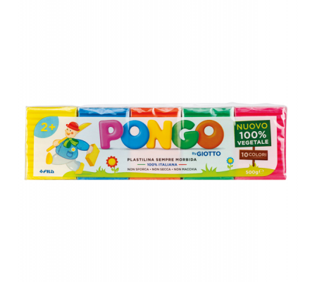 Pasta Pongo - panetto 50 gr - colori assortiti - conf. 10 pezzi - Giotto - F605000 - 8000144008391 - 93965_1 - DMwebShop