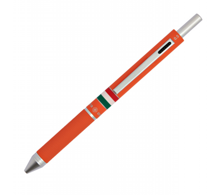 Penna a sfera a scatto multifunzione - fusto verde arancione gommato Italia - Osama - OD 1024ITG/1 AR - 8007404242014 - 94553_1 - DMwebShop