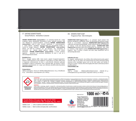 Disinfettante detergente - per pavimenti - concentrato - 1 lt - Tekna - k014 - 8009110025950 - 95914_2 - DMwebShop