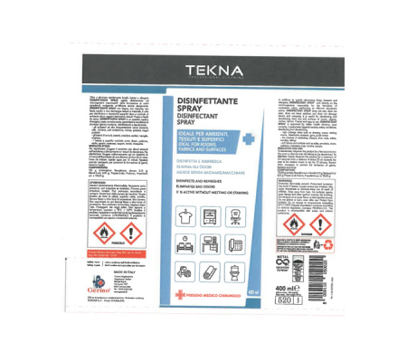 Disinfettante detergente alcolico - senza profumo - 1lt - Tekna - K024 - 8009110050020 - 95921_2 - DMwebShop