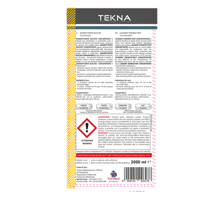 Disinfettante bucato - antiodore - 2 lt - Tekna - K034 - 8009110026278 - 95923_2 - DMwebShop