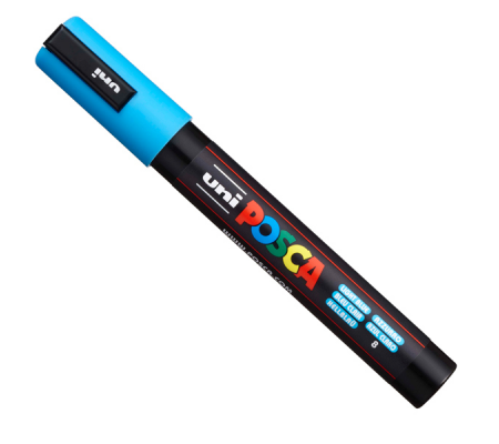 Marcatore Uni Posca PC5M - con coperchio blu - punta media - colori assortiti - gift box 18 pezzi - Uni Mitsubishi - M 84008639 - 8059484008639 - 96542_12 - DMwebShop