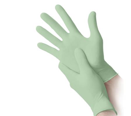 Guanti in nitrile bio - taglia XL - verde pastello - conf. 100 pezzi - Reflexx - NBio/XL(10) - 8032891630242 - 96882_1 - DMwebShop