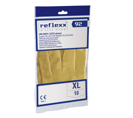 Coppia di guanti in lattice non felpato R92 - tg XL - giallo - Reflexx - R92/XL - 8032891631591 - 96940_1 - DMwebShop