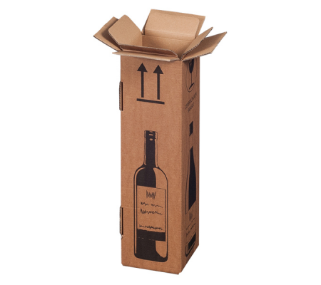 Scatola Wine Pack per 1 bottiglia - 10,5 x 10,5 x 42 cm - conf. 20 pezzi - Bong Packaging - 222103020 - 4250414105853 - 97524_1 - DMwebShop