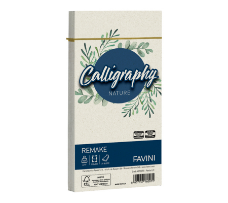 Busta Calligraphy Remake - 110 x 220 mm - 120 gr - perla - conf. 25 pezzi - Favini - A570273 - 8007057760071 - DMwebShop