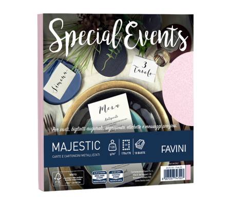 Busta Special Events - 170 x 170 mm - 120 gr - rosa - conf. 10 buste - Favini - A57S118 - 8007057747027 - DMwebShop