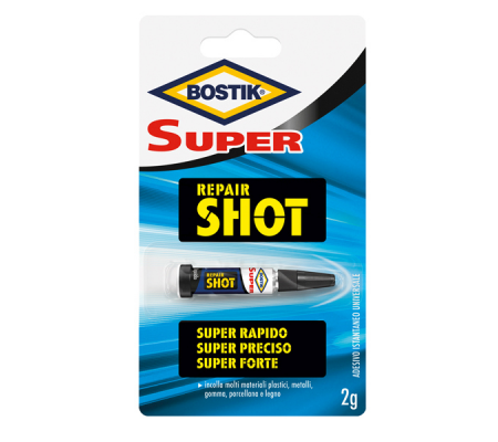 Colla istantanea Super Repair Shot - 2 gr - trasparente - Bostik - D2268 - 8023779022686 - DMwebShop
