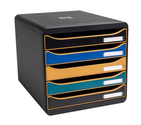 Cassettiera Big Box Plus NeoDeco - 5 cassetti - 34,7 x 27,8 x 26,7 cm - multicolore - Exacompta - 309505D - 9002493095052 - DMwebShop