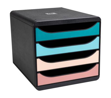 Cassettiera Big Box Skandi - 4 cassetti - 34,7 x 27,8 x 26,7 cm - multicolore - Exacompta - 310606D - 9002493310605 - DMwebShop