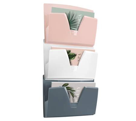 Portadocumenti da parete 170 Min Mineral - 3 tasche A4 - rosa-grigio-bianco - Cep - 1001701681 - 3462159018119 - DMwebShop