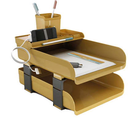 Set scrivania Vintage Caramel - 5 accessori - ocra - Arda - 830CA - 8003438032096 - DMwebShop