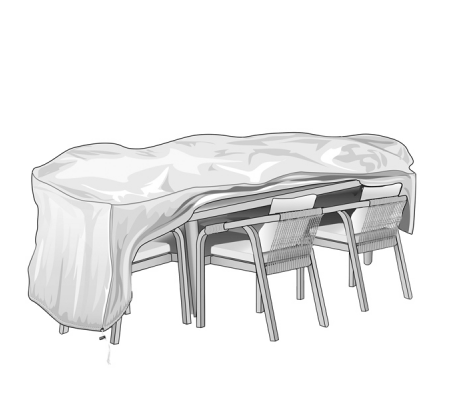 Telo di copertura Special - per tavolo e sedie - 110 x 180 x 80 cm - PU - Verdemax - 7926 - 8015358079266 - DMwebShop