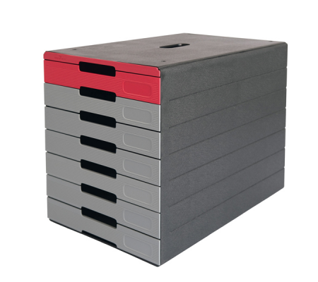 Cassettiera Idealbox Pro 7 - 7 cassetti - 36,5 x 32,2 x 25 cm - rosso - Durable - 7763-03 - 4005546737362 - DMwebShop