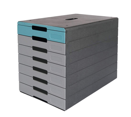 Cassettiera Idealbox Pro 7 - 7 cassetti - 36,5 x 32,2 x 25 cm - azzurro - Durable - 7763-06 - 4005546737379 - DMwebShop