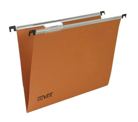Cartella sospesa linea Silver - cassetto interasse 33 cm fondo V - 31,2 x 25 cm cartoncino arancio - conf. 50 pezzi - Bertesi - 150330GL-B2 - 81043A - DMwebShop