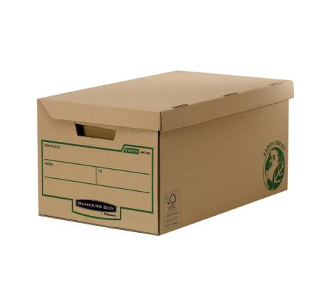Scatola maxi Earth Series - con coperchio a ribalta - 37,8 x 28,7 x 54,5 cm - avana - Fellowes - conf. 10 pezzi - Bankers Box - 4472205 - 43859708024 - DMwebShop