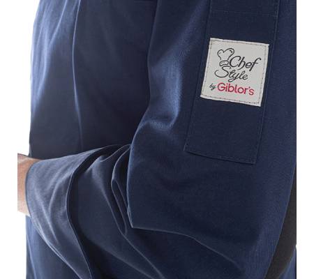 Giacca da cuoco Raul - a manica lunga - taglia M - blu - Giblor's - Q8GX0105-Z48-M - 8058045582472 - 96658_2 - DMwebShop