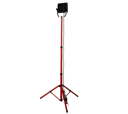 Proiettore da cantiere Waingro - con treppiede e cavo 3 mt e griglia - 50 W - rosso - Velamp - IS746-50W - 8003910107298 - 98118_1 - DMwebShop