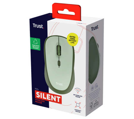 Mouse wireless Yvi+ - silenzioso - verde - Trust - 24552 - 8713439245523 - 98479_4 - DMwebShop