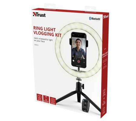 Kit di anelli luminosi Maku - per vlog - nero - Trust - 24393 - 8713439243932 - 98756_4 - DMwebShop