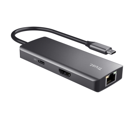 Adattatore multiporta Dalyx - USB-C 6 in 1 - alluminio-argento - Trust - 24968 - 8713439249682 - 98770_1 - DMwebShop