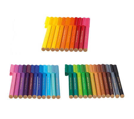 Pennarelli Connector Pen - colori assortiti - astuccio 33 pezzi - Faber Castell - 155544 - 4005401555445 - 98868_1 - DMwebShop