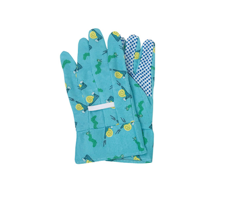 Guanti da giardino bambino - con palmo puntinato - taglia S - PVC - fantasie assortite - Verdemax - 4936